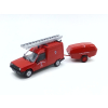 Renault Express CSP Brive Correze Straż Pożarna + Przyczepka Motopompa - skala 1:43 - Hachette